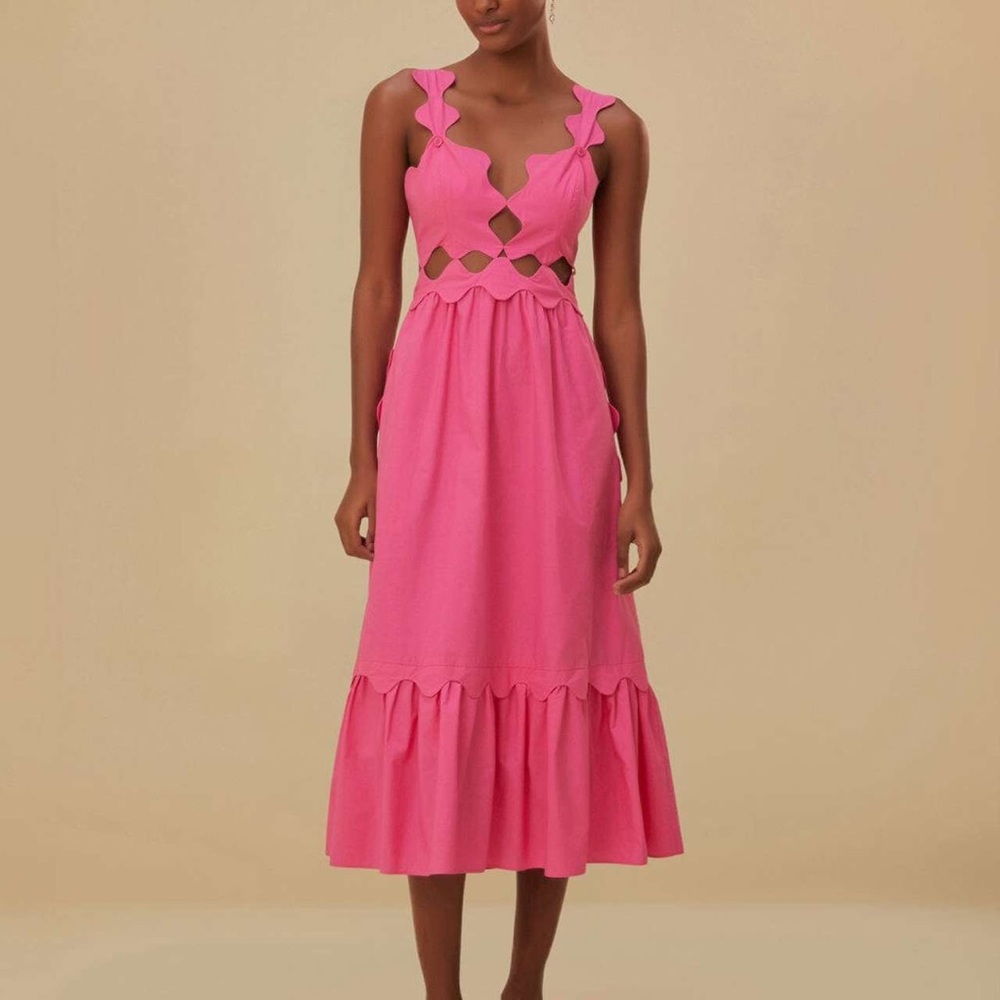FARM Rio Pink Midi Dress